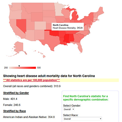 Heart Disease Mortality Viz screenshot