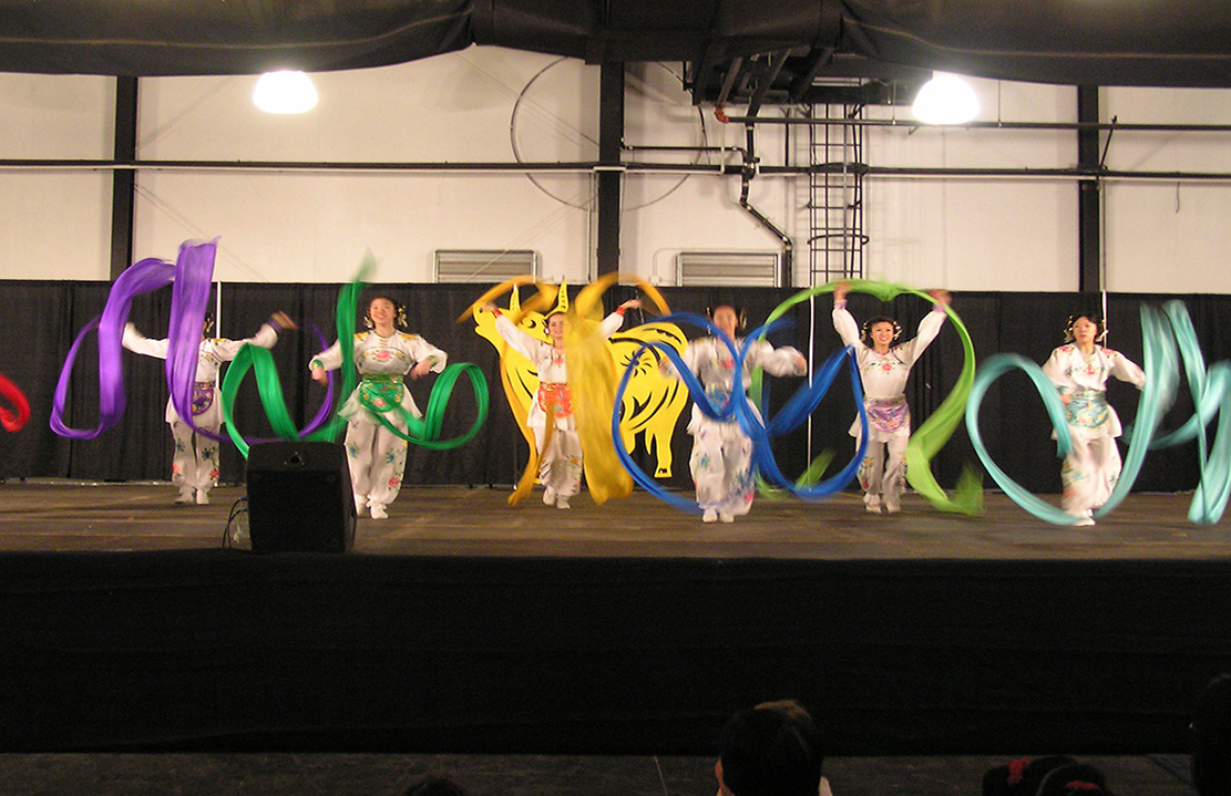 The lively Cloud Fairies ribbon dance performance from the 2009 Chinese New Year Festival.